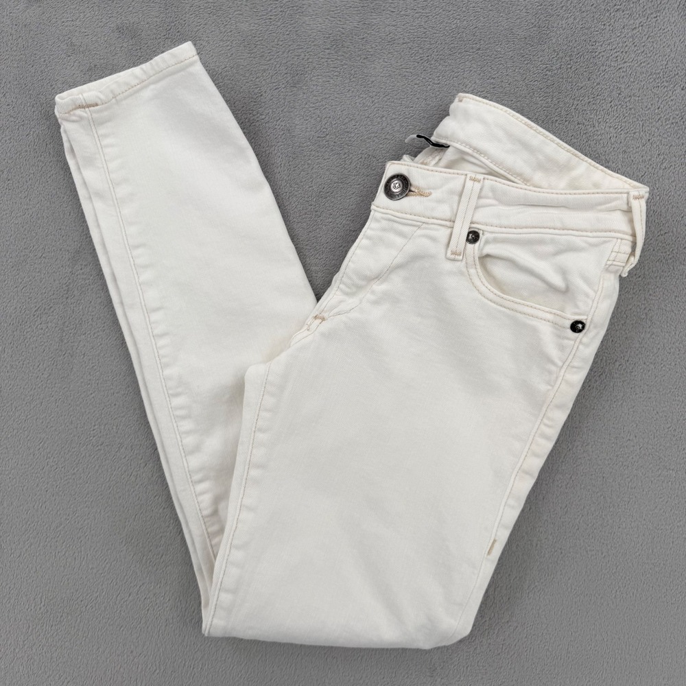 True Religion Casey Low Rise Super Skinny White‎ Jeans Womens Size 25